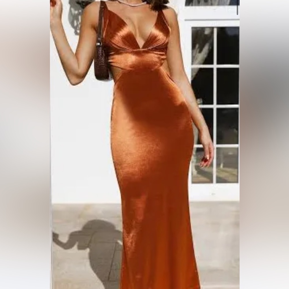 Hello Molly Vibrant Orange Satin Skirt